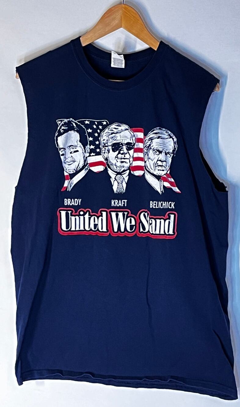 Patriot's United We Stand Brady Kraft Belichick Sleeveless Tshirt PreOwned fair